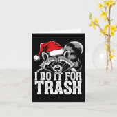 Ik doe het voor de prullenbak Funny Possum Kerstma Kaart (Gele Bloem)