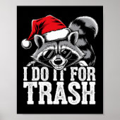 Ik doe het voor de prullenbak Funny Possum Kerstma Poster (Voorkant)