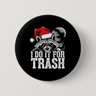 Ik doe het voor de prullenbak Funny Possum Kerstma Ronde Button 5,7 Cm