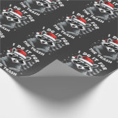 Ik doe het voor de Trash Funny Christmas Raccoon Cadeaupapier (Hoek)