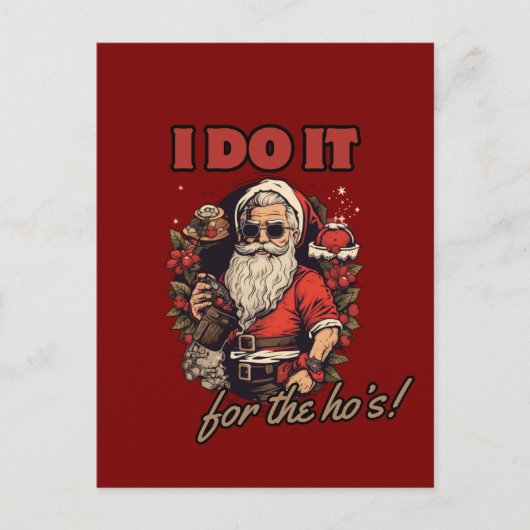 ik doe het voor de vrouwen! grappige kersthumor, k uitnodiging briefkaart (Voorkant)