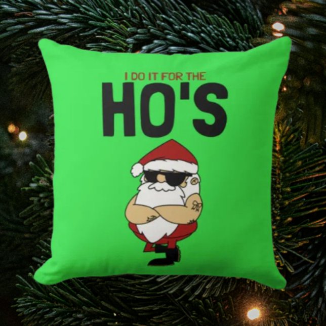 Ik doe het voor de vrouwen | Grappige Kerstmis Kussen (Creator heeft geüpload)