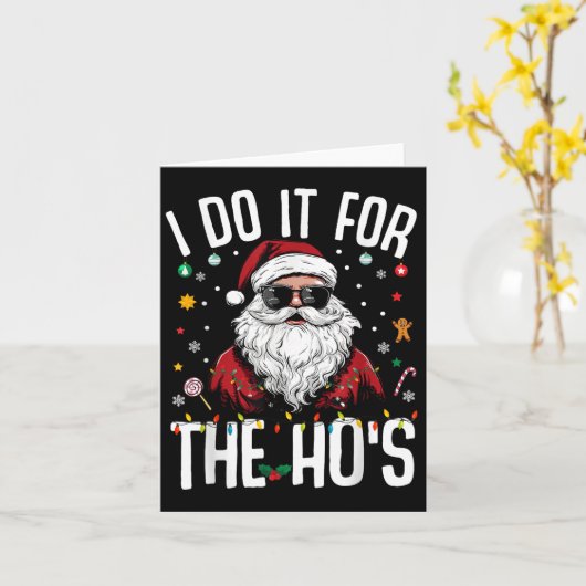 Ik doe het voor het grappige kerstfeest.. kaart (Gele Bloem)