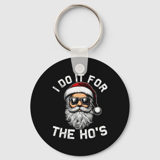 Ik doe het voor het grappige kerstfeest.. sleutelhanger (Voorkant)