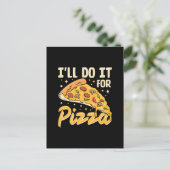 Ik doe het voor pizza briefkaart (Staand voorkant)