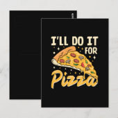 Ik doe het voor pizza briefkaart (Voorkant / Achterkant)