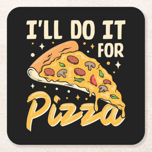 Ik doe het voor pizza kartonnen onderzetters (Voorkant)