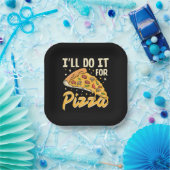 Ik doe het voor pizza papieren bordje (Feest)