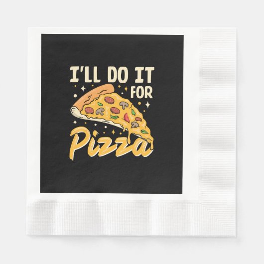 Ik doe het voor pizza servet (Voorkant)