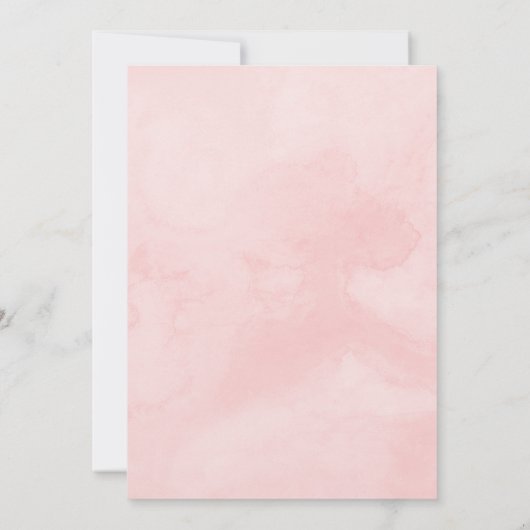 Ik doe het = we deden een roze Floral Weddenschap Kaart (Achterkant)