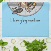 Ik doe hier alles Bandicoot One Man Band Theedoek (Gevouwen)