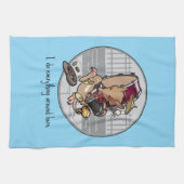 Ik doe hier alles Bandicoot One Man Band Theedoek (Horizontaal)