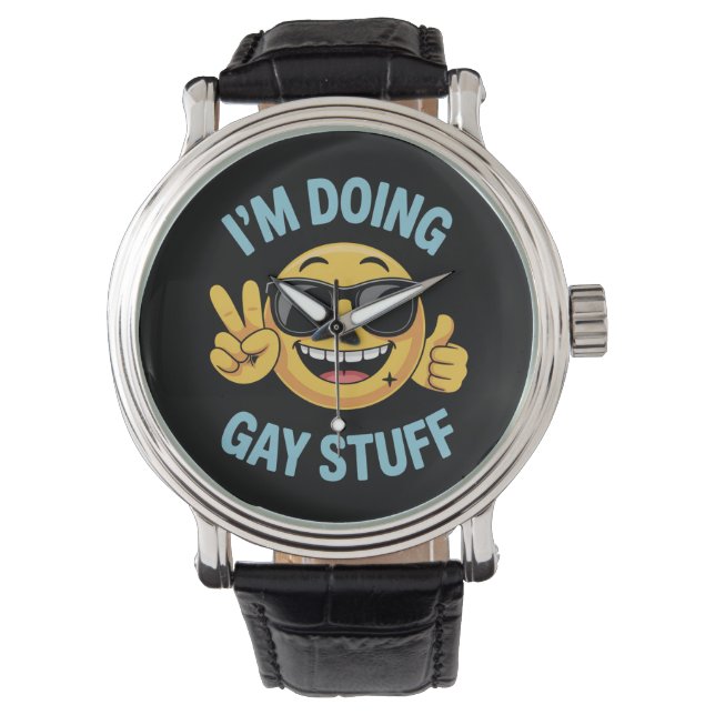 Ik doe homodingen Meme grappig LGBTQ trots Horloge (Voorkant)