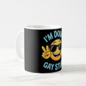 Ik doe homodingen Meme grappig LGBTQ trots Koffiemok (Voorkant links)