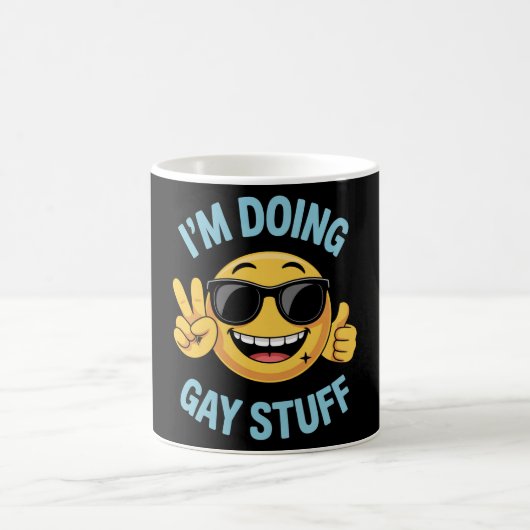 Ik doe homodingen Meme grappig LGBTQ trots Koffiemok (Center)