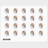 Ik doe huwelijksstickers ronde sticker (Vel)