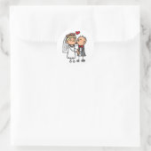 Ik doe huwelijksstickers ronde sticker (Tas)