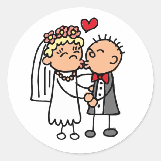 Ik doe huwelijksstickers ronde sticker (Voorkant)
