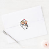 Ik doe huwelijksstickers ronde sticker (Envelop)
