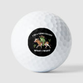 Ik Doe Iets Dat Ik Noem Wat Ik Wil Grappige Kikker Golfballen (Voorkant)