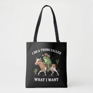 Ik Doe Iets Dat Ik Noem Wat Ik Wil Grappige Kikker Tote Bag