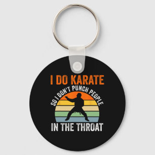 Ik doe karate zodat ik geen mensen sla Martial Art Sleutelhanger