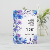 Ik doe 💍 korenbloemen en lavendel elegantie save the date (Staand voorkant)