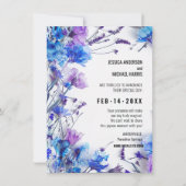 Ik doe 💍 korenbloemen en lavendel elegantie save the date (Achterkant)