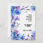 Ik doe 💍 korenbloemen en lavendel elegantie save the date (Voorkant)