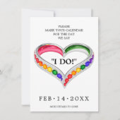 🌈❤️IK DOE LGBTQ 🌈 Verstrengeld in Pride Save The Date (Voorkant)