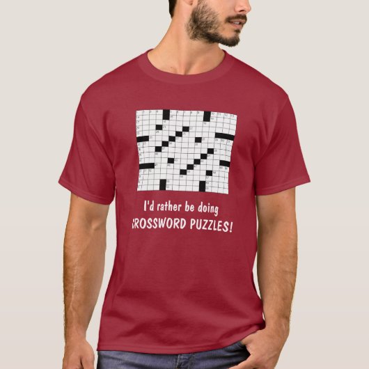Ik doe liever CROSSWORD PUZZZLES! T-Shirt (Voorkant)