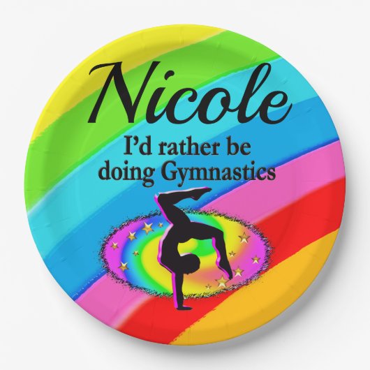 IK DOE LIEVER ELKE DAG GYMNASTIEK PAPIEREN BORDJE (Voorkant)