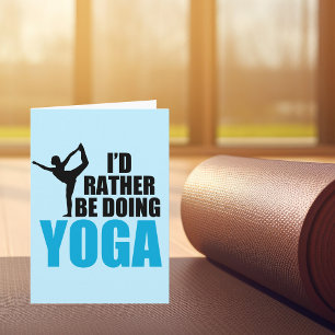Ik Doe Liever Yoga Doen Cute Yogi Verjaardag Kaart
