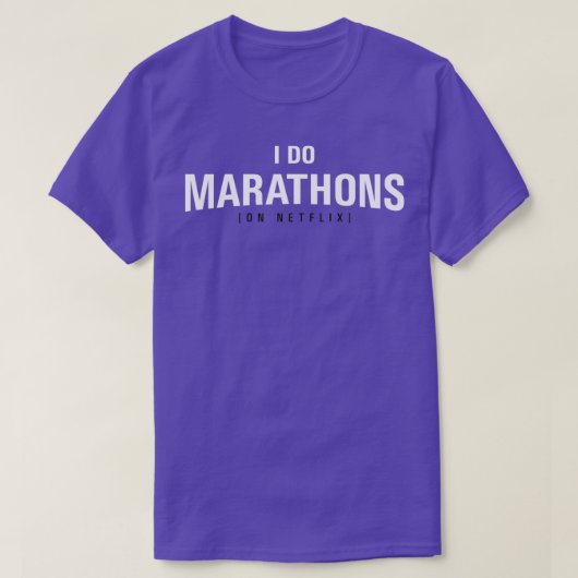 IK DOE MARATHONS (Binge Watch) Red T-shirt (Design voorkant)