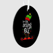 Ik doe mee aan Elf Xmas Familie Vriend Kerstmis Ornament (voorkant)