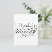 Ik doe mee in Mogelijkheid - Emily Dickinson Quote Briefkaart (Staand voorkant)
