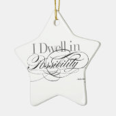 Ik doe mee in Mogelijkheid - Emily Dickinson Quote Keramisch Ornament (Links)