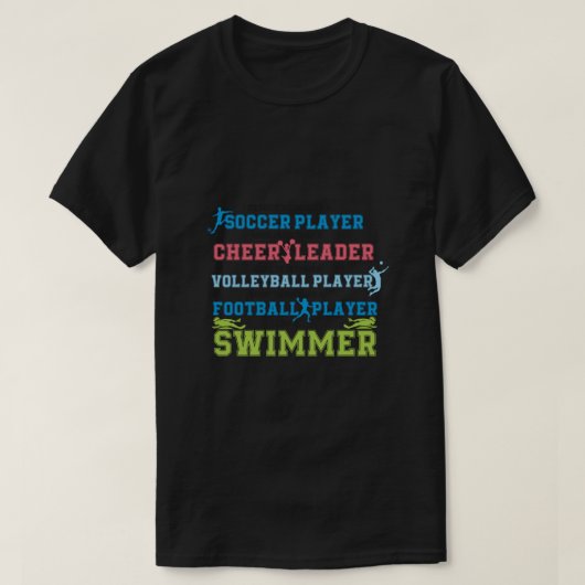 Ik doe meer kicks dan voetballer ik ben zwemmer t-shirt (Design voorkant)