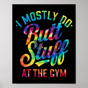 Ik doe meestal kont dingen bij de sportschool grap poster