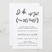 Ik doe mij ook alleen receptie uitnodiging (Voorkant / Achterkant)