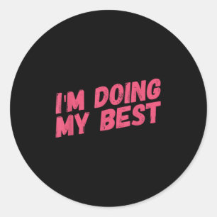 Ik doe mijn best ronde sticker