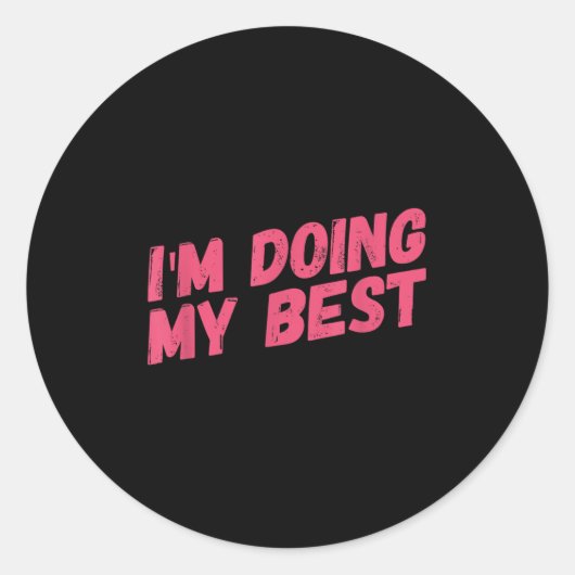 Ik doe mijn best ronde sticker (Voorkant)