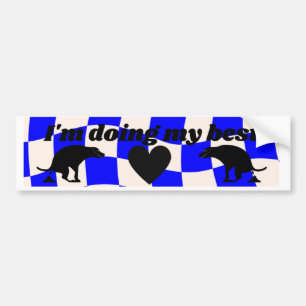 Ik doe mijn beste pooping Dog. Bumpersticker
