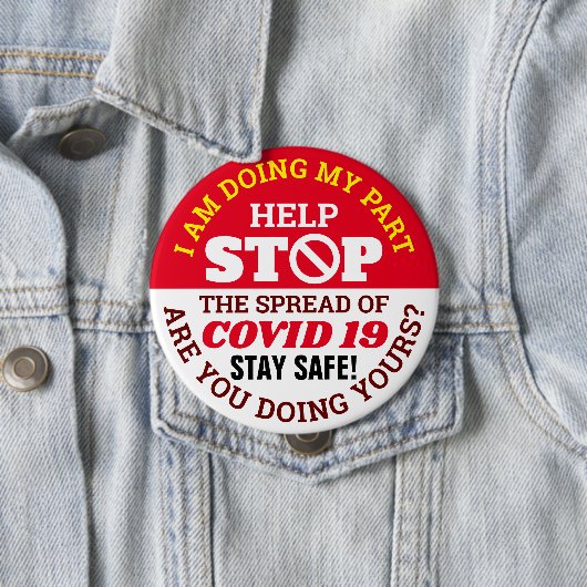 IK DOE MIJN Deel - COVID 19 Ronde Button 4,0 Cm (In situ)