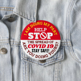 IK DOE MIJN Deel - COVID 19 Ronde Button 4,0 Cm