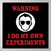 Ik doe mijn eigen experimenten - de kool Scientist Poster (Voorkant)