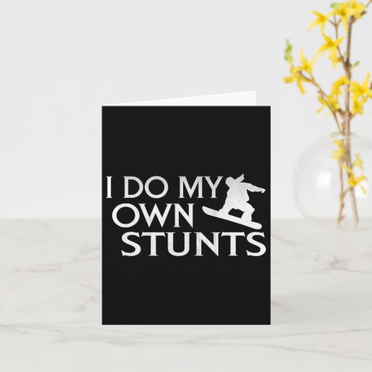 Ik doe mijn eigen snowboardstunts kaart (Gele Bloem)