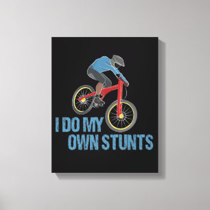 Ik doe mijn eigen stuntfietsen canvas afdruk
