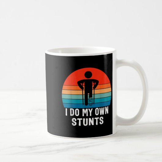 Ik Doe Mijn Eigen Stunts - Beterschapscadeau - Ble Koffiemok (Rechts)