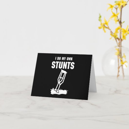 Ik Doe Mijn Eigen Stunts - Beterschapscadeau Bless Kaart (Gele Bloem)